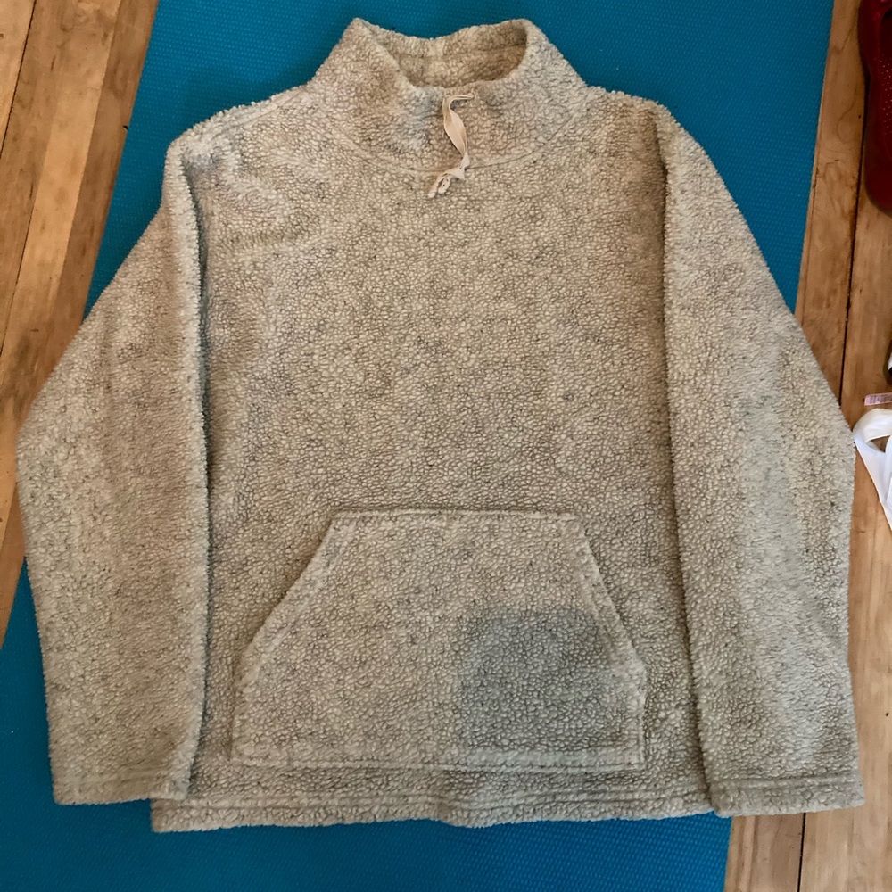 nubby fleece pullover
